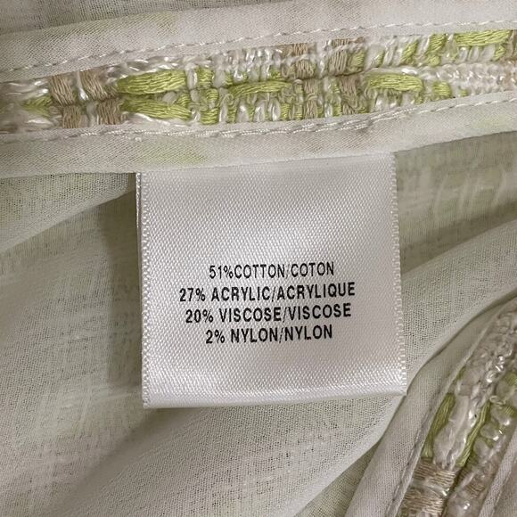 Lafayette 148 16 Tweed Blazer | Bouclé Chartreuse Plaid Career Jacket MSRP $1298 - Picture 5 of 11